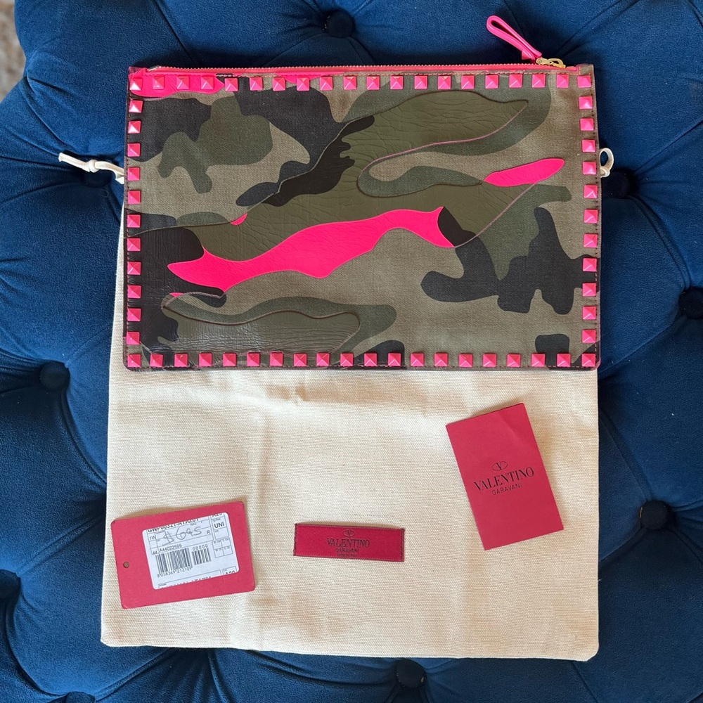 Authentic Valentino Camo clutch